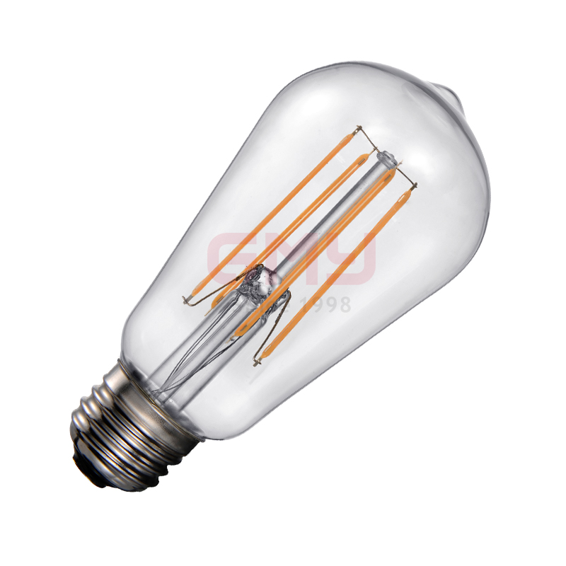 Dimmable ST58/ST64 Led bulb E27 Base LED filament bulb LED Edison Residential led bulb lamp Replacement Incandescent 