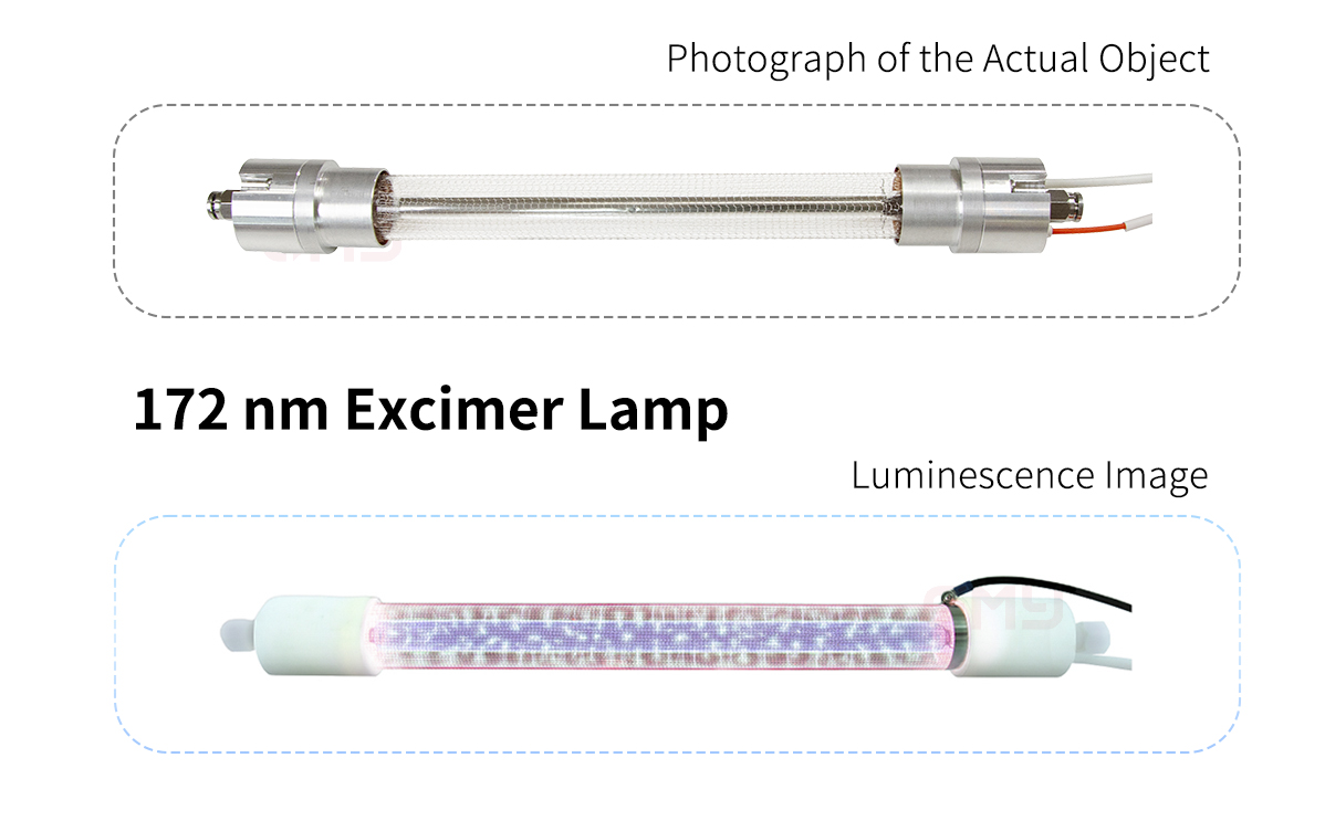 172nm准分子灯实物图亮灯图英文